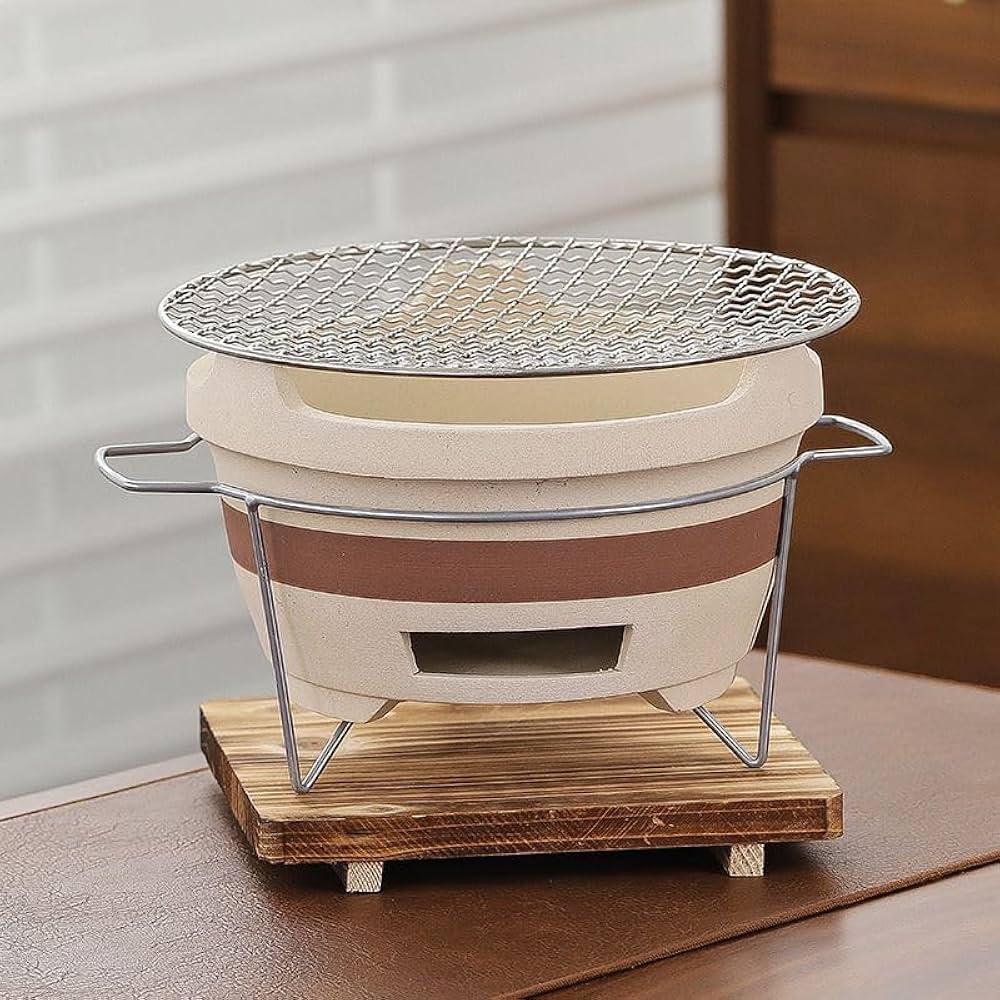 Amazon | バーベキュー 七輪 炭火焼き バーベキュー 炭火焼 卓上